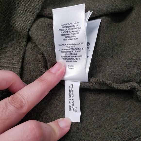 Polo Ralph Lauren 1/4 Zip Sweater Mens Small Green Pullover Preppy Casual Cotton - Picture 12 of 16